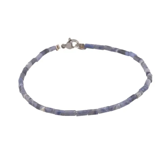 Bratara sodalit cilindru 2x5mm, imagine 2