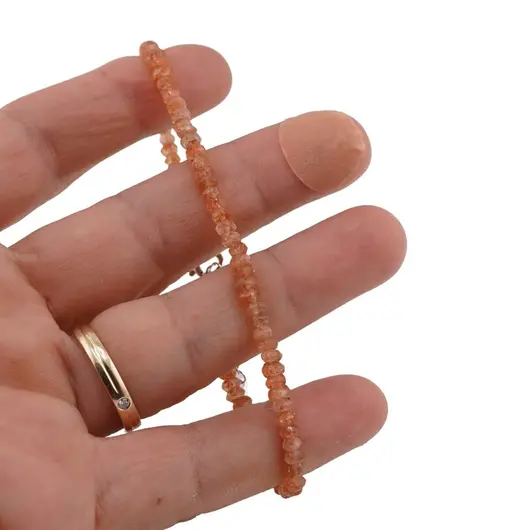 Bratara piatra soarelui discuri fatetate manual 3mm, imagine 3
