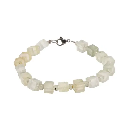 Bratara prehnit cuburi 6-7mm si discuri fatetate 4mm, imagine 2