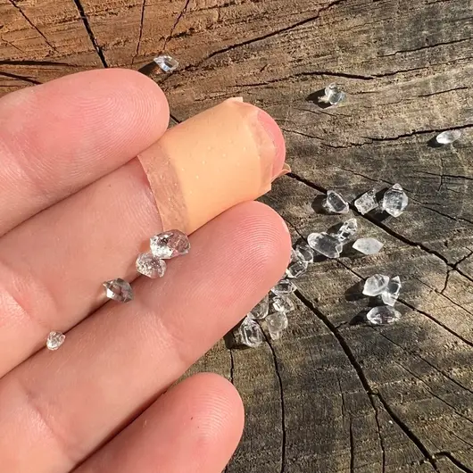 Diamant Herkimer A+ lot 2-6mm, 1g, imagine 4