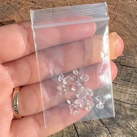 Diamant Herkimer A+ lot 2-6mm, 1g, imagine 5
