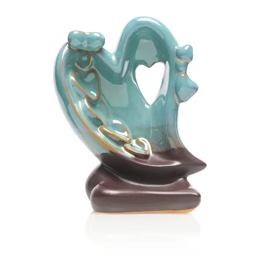 Suport ardere conuri parfumate cascada - backflow, inima FF-28