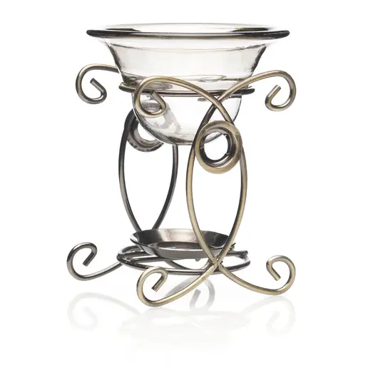 Suport aromaterapie din metal si vas de sticla, AR110