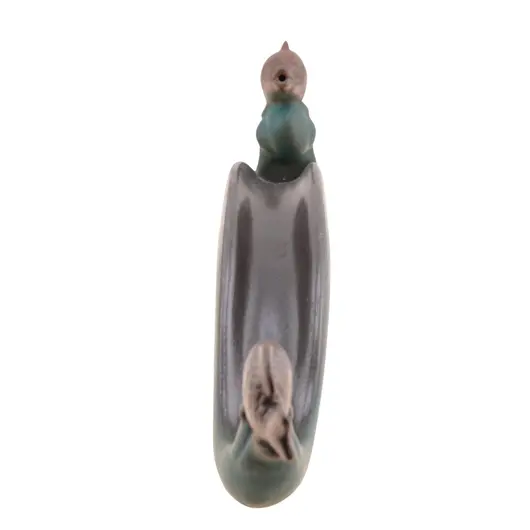 Suport din ceramica pentru ardere betisoare parfumate dublu, pesti maro, 30cm AR80, imagine 2