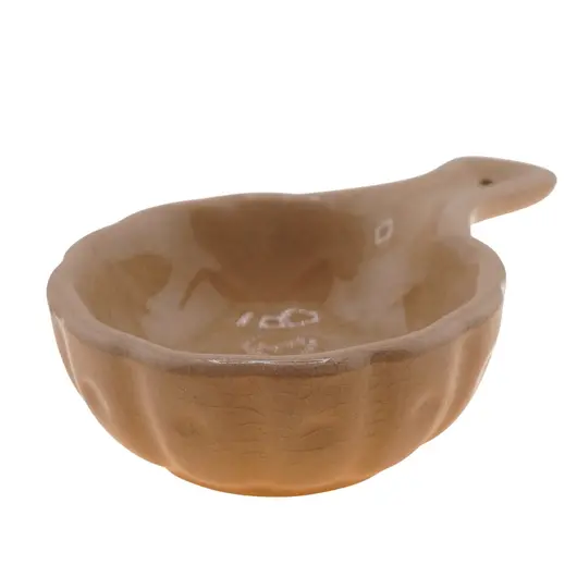Suport din ceramica pentru ardere conuri parfumate si ierburi naturale, lingura bej, 12,5cm AR93, imagine 2