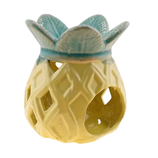 Vas aromaterapie din ceramica cu model ananas, galben, 12cm, AR103, imagine 3