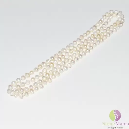 Colier perle de cultura cu noduri 120cm M3