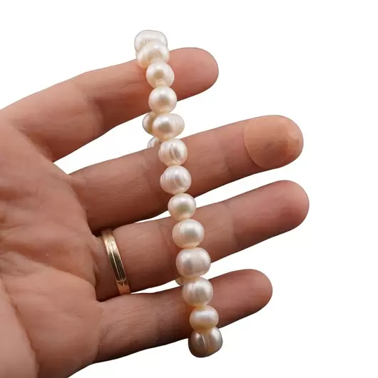 Bratara perle de cultura neuniforne 8-9mm, imagine 3