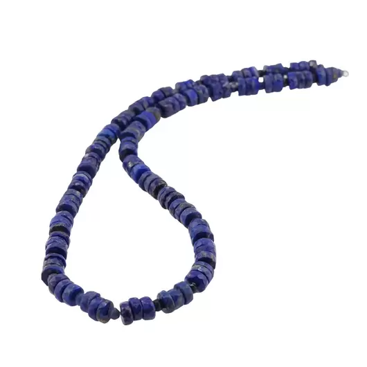 Colier lapis lazuli discuri extrafatetate manual 7mm, imagine 2