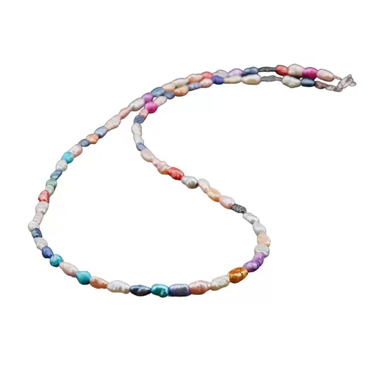 Colier Perle de cultura colorate lunguiete 3-5mm, imagine 2