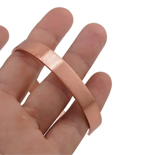 Bratara din cupru masiv model simplu, 8mm, imagine 4