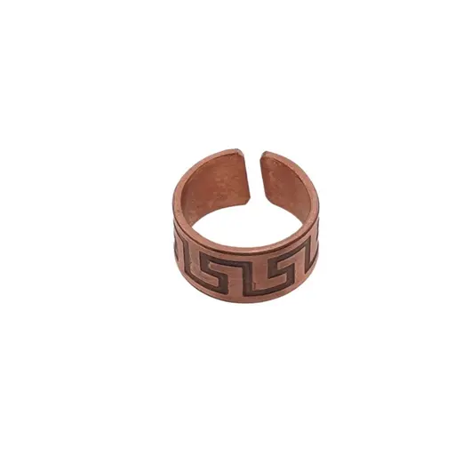 Inel reglabil din cupru masiv model apa curgatoare, 10mm, imagine 2