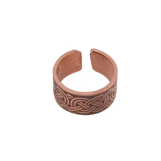 Inel reglabil din cupru masiv model nod dublu, 10mm, imagine 2