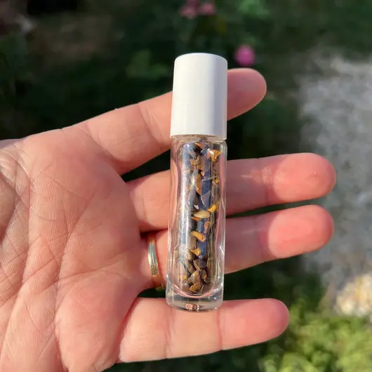 Sticluta roll-on cu cristale naturale Ochi de tigru, 10ml, imagine 2