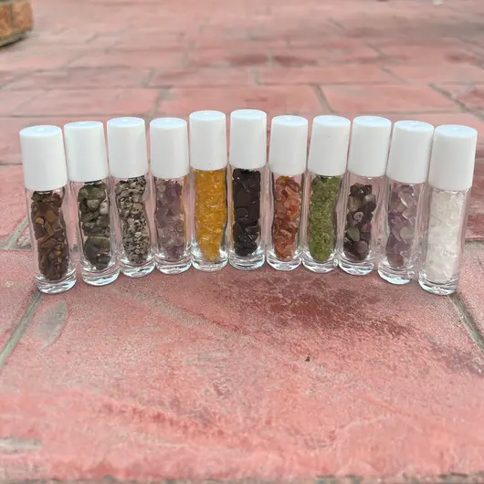 Sticluta roll-on cu cristale naturale Turmalina multicolora, 10ml, imagine 3
