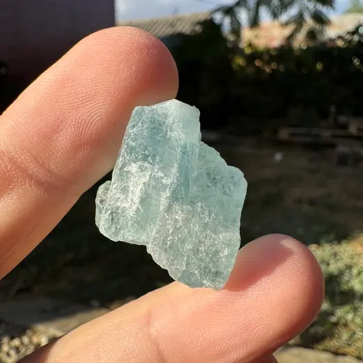 Acvamarin Pakistan, cristal natural unicat, C12