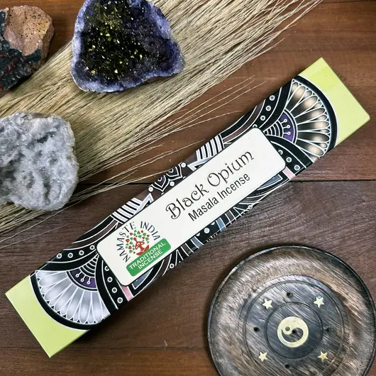 Betisoare parfumate Namaste India Mandala Masala - Opium Negru, imagine 3