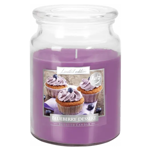 Lumanare parfumata Bispol borcan Limited Edition - Blueberry Dessert