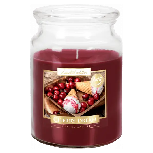 Lumanare parfumata Bispol borcan Limited Edition - Cherry Dream