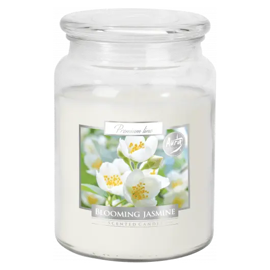 Lumanare parfumata Bispol borcan Premium line - Blooming Jasmine