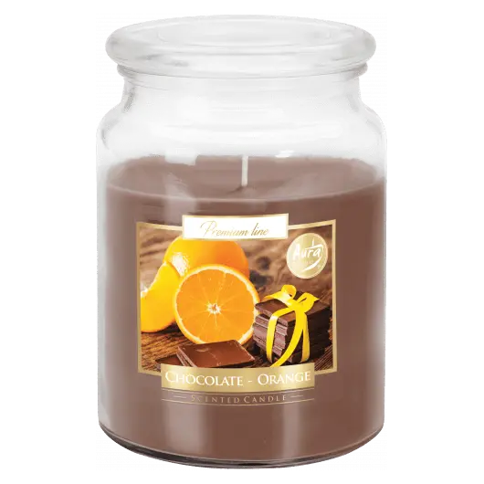 Lumanare parfumata Bispol borcan Premium line - Chocolate Orange