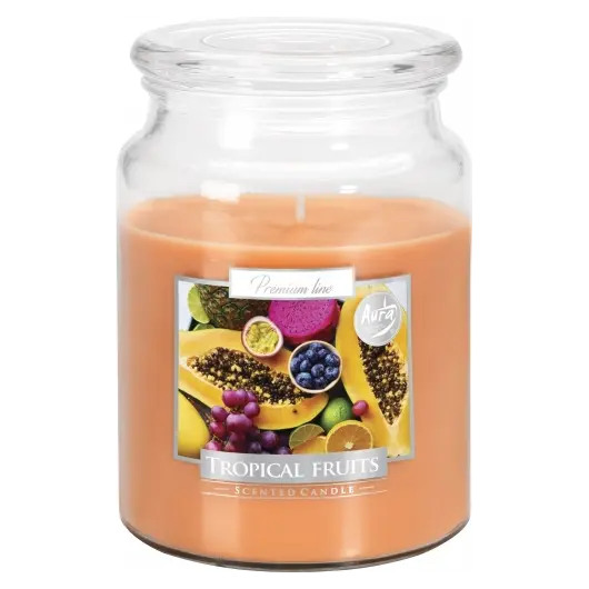 Lumanare parfumata Bispol borcan Premium line - Tropical Fruits