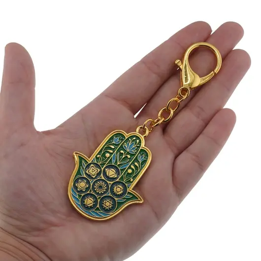 Amuleta Feng Shui pentru forta vitala cu Mana lui Hamsa, 2024, imagine 4
