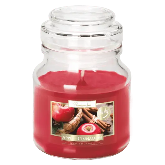 Lumanare parfumata Bispol borcan cu capac - Apple Cinnamon