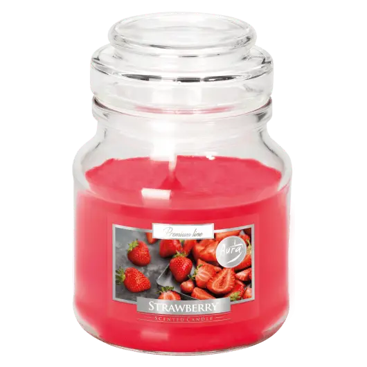 Lumanare parfumata Bispol borcan cu capac - Strawberry