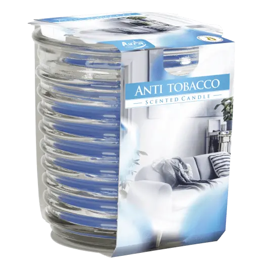 Lumanare parfumata Bispol in pahar spirala - Anti Tobacco