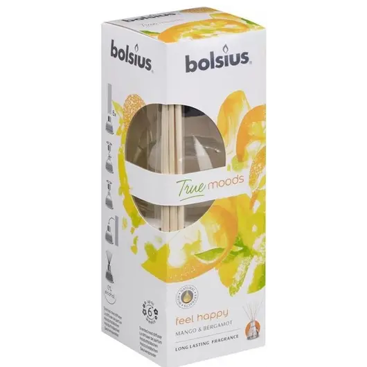 Odorizant Difuzor cu betisoare pentru casa True Bolsius - Mango, 45ml