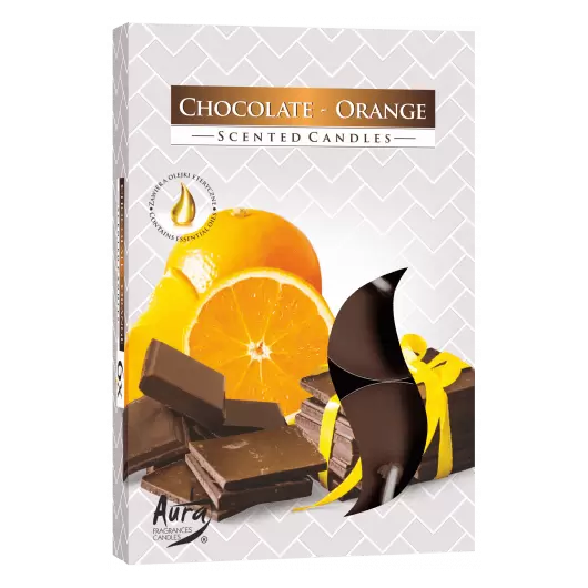 Set 6 pastile lumanari parfumate Bispol - Chocolate Orange