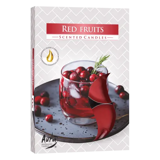Set 6 pastile lumanari parfumate Bispol - Red Fruits