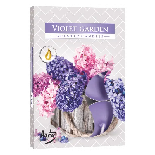 Set 6 pastile lumanari parfumate Bispol - Violet Garden