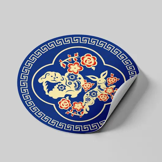 Abtibild sticker Feng Shui cu prietenii secreti – Caine si Iepure 2024 – mic, imagine 2