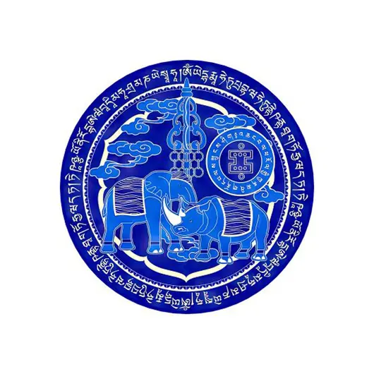 Abtibild sticker Feng Shui Elefant si Rinocer albastri 2024 – mic