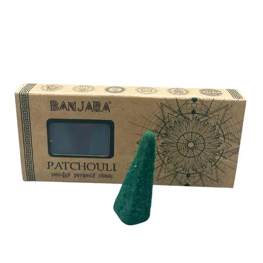 Conuri Banjara Piramida - Patchouli, 10 bucati