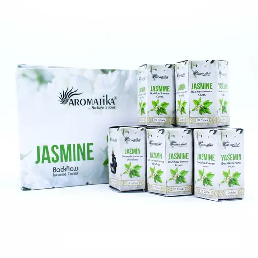 Conuri parfumate fumigatie Aromatika Tamaie Masala Backflow - Iasomie, 10 bucati, imagine 2
