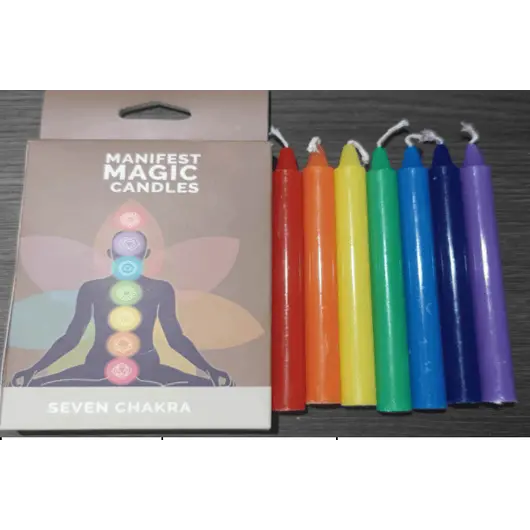 Lumanari Magice Ezoterice - 7 Chakre, 7buc, imagine 2
