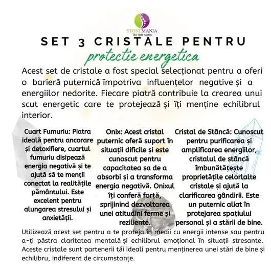 Set 3 cristale pentru protectie energetica, imagine 3