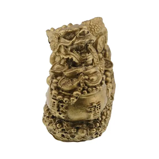 Statueta Feng Shui Dragon cu bolul prosperitatii din rasina 9cm, imagine 2