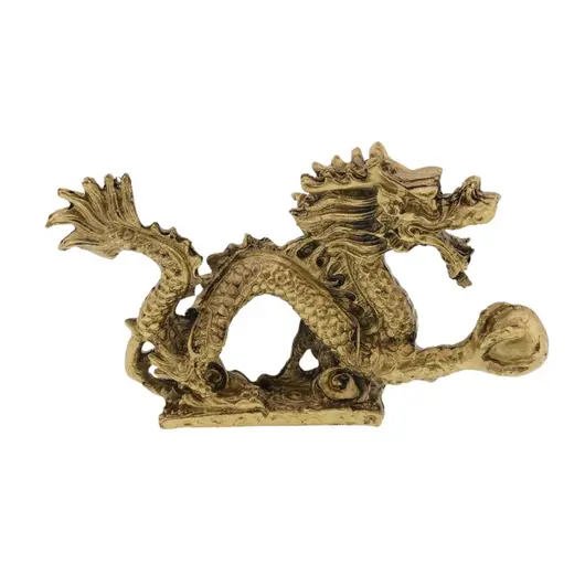 Statueta Feng Shui Dragon cu perla din rasina 12cm, imagine 2