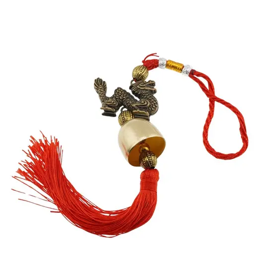Amuleta Feng Shui cu Dragon si clopotel, 32cm, imagine 3