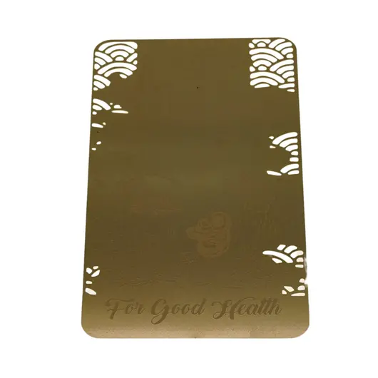 Card Feng Shui din metal For Good Health 2024
