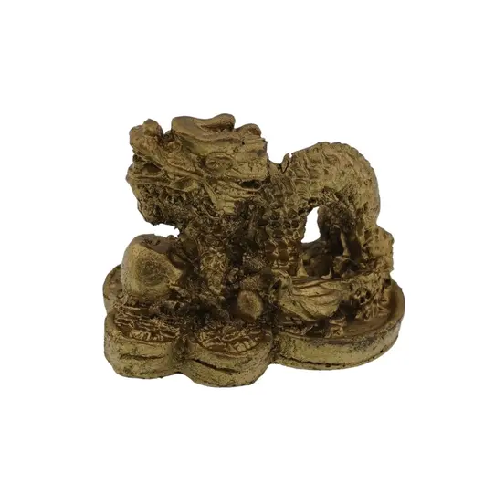 Statueta Feng Shui Dragon pe monede din rasina - 4cm, imagine 3