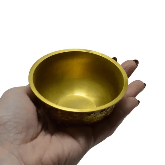 Bol Feng Shui din alama pentru prosperitate, auriu 8cm, imagine 4