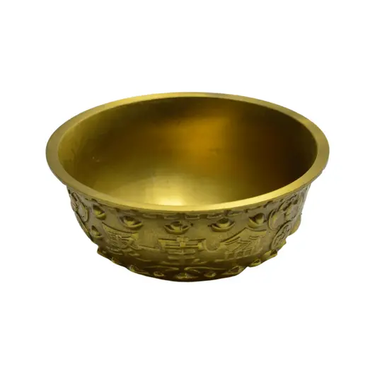 Bol Feng Shui din alama pentru prosperitate, auriu 8cm