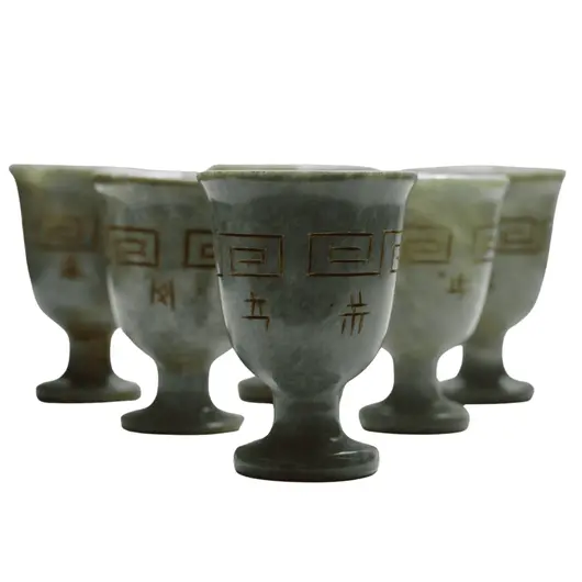 Pahar Feng Shui din Jad, 7cm, imagine 4