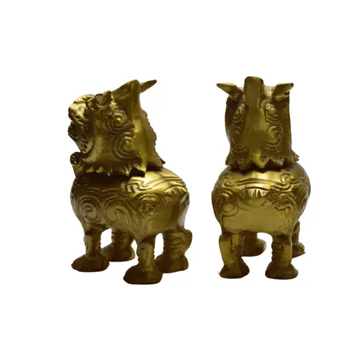 Statueta Feng Shui din alama Pi Yao, 10cm, imagine 6