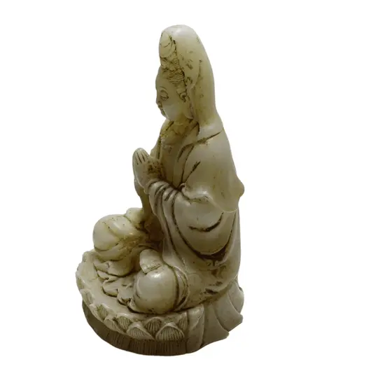 Statueta Feng Shui din jad Bodhisattva, 16cm, imagine 4